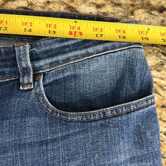 Eileen Fisher Medium Wash Organic Cotton Slim Stretch Mid Rise Jeans Size 32 - Picture 7 of 9
